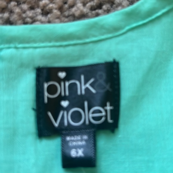 NWT Girl’s Easter dress size 6x turquoise with tulle underlay - Picture 10 of 13